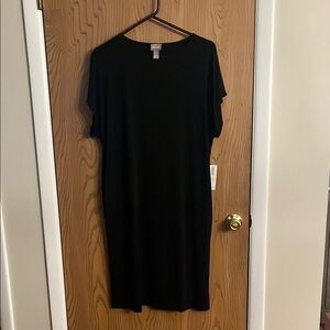 Chico's Black Crew Neck Midi Dress